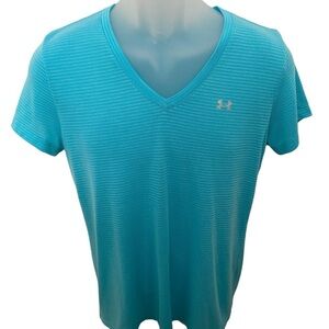 UNDER ARMOUR Activewear HeatGear V-Neck Shirt Women M Medium